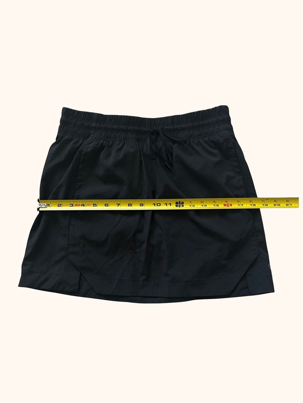 Apana Black Mini Skort Athletic Drawstring Skort Pockets - Picture 7 of 9
